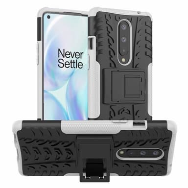 Stødbestandigt cover med stativ OnePlus 8 (IN2010)  - hvid