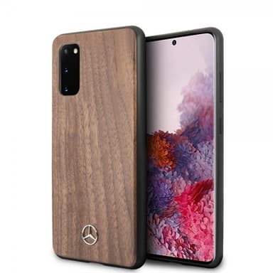 Mercedes Benz Samsung Galaxy S20 Cover Wood Line Brun