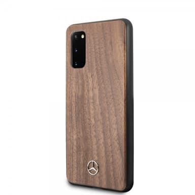 Mercedes Benz Samsung Galaxy S20 Cover Wood Line Brun