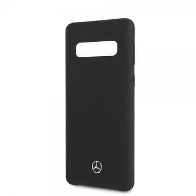 Mercedes Benz Samsung Galaxy S10 Cover Silikonee Logo Sort