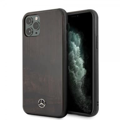 Mercedes Benz iPhone 11 Pro Max Cover Wood Line Rosewood