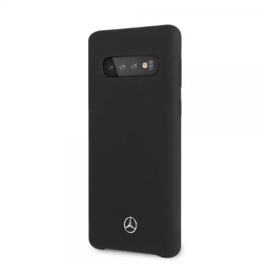 Mercedes Benz Samsung Galaxy S10 Cover Silikonee Logo Sort