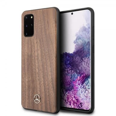 Mercedes Benz Samsung Galaxy S20 Plus Cover Wood Line Brun