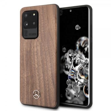 Mercedes Benz Samsung Galaxy S20 Ultra Cover Wood Line Brun