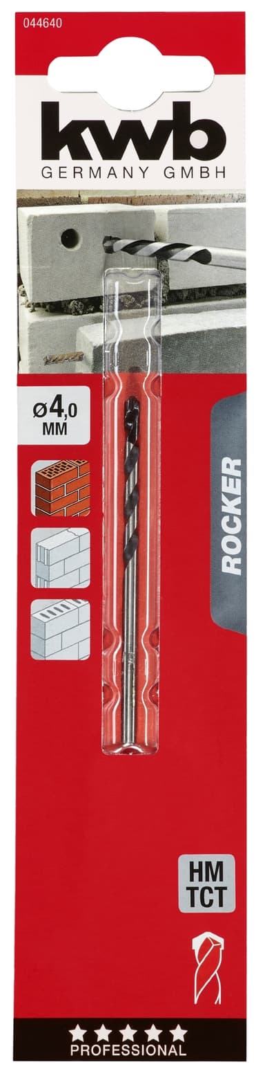 Murbor, ROCKER, 4,0 mm, SB-kort
