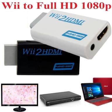 INF Nintendo Wii til HDMI-adapter - fuld HD 1080p Hvid