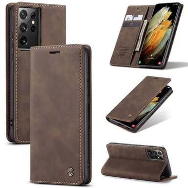 CaseMe Smart FlipCase Samsung Galaxy S21 Ultra  - kaffe