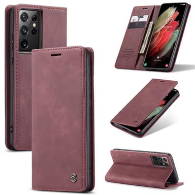 CaseMe Smart FlipCase Samsung Galaxy S21 Ultra  - bordeaux