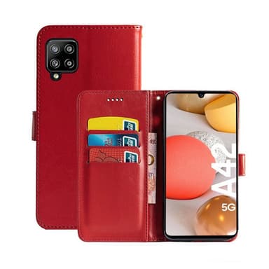 Wallet Cover 3-kort Samsung Galaxy A42  - rød