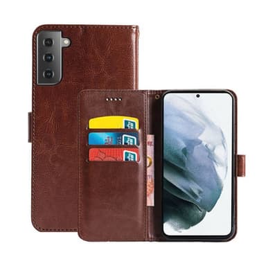 Wallet Cover 3-kort Samsung Galaxy S21  - brun