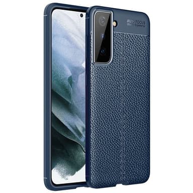 Lædermønstret TPU Cover Samsung Galaxy S21  - blå