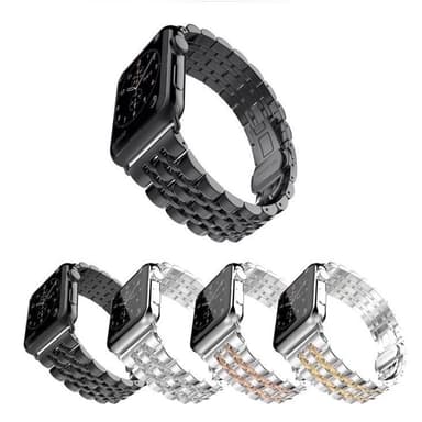 SKALO metal armbånd 5-link Apple Watch 42/44/45/49mm - Sort