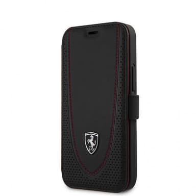 Ferrari iPhone 12 Mini Etui Logo Perforeret Sort