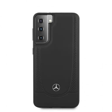 Mercedes Benz Samsung Galaxy S21 Cover Logo Perforeret Sort