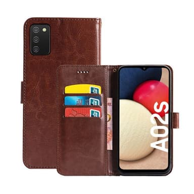 Wallet Cover 3-kort Samsung Galaxy A02s  - brun