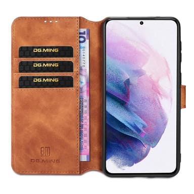 DG-Ming Wallet 3-kort Samsung Galaxy S21 Plus  - brun