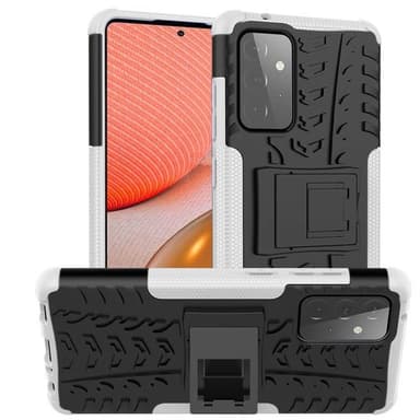 Stødbestandigt cover med stativ Samsung Galaxy A72 5G  - hvid