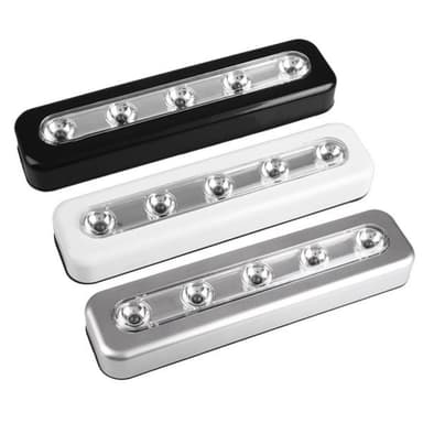 Hvid 5 LED-spotlight med Touch
