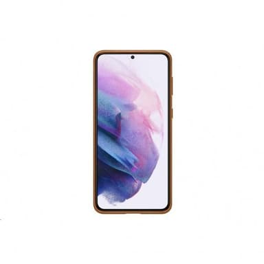 Samsung Original Galaxy S21 Plus Cover Leather Cover Brun
