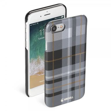 Krusell iPhone 7/8/SE Cover Limited Cover Plaid Dark Grey