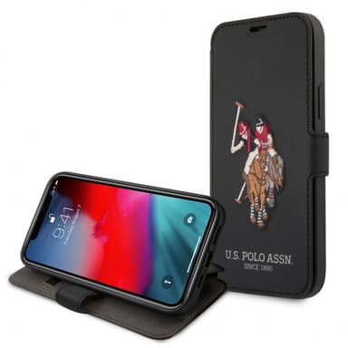 U.S. Polo iPhone 12/iPhone 12 Pro Etui Embroidery Sort