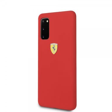 Ferrari Samsung Galaxy S20 Cover med Logo Rød