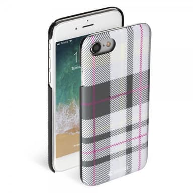 Krusell iPhone 7/8/SE Cover Limited Cover Plaid Light Grey