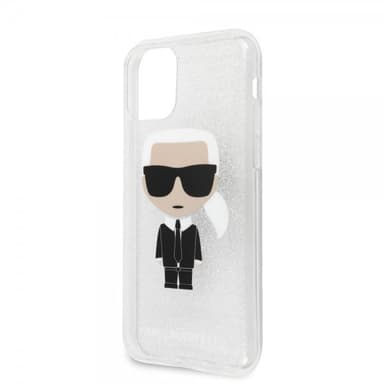 Karl Lagerfeld iPhone 11 Pro Max Cover Iconic Glitter Cover Sølv