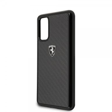 Ferrari Samsung Galaxy S20 Cover Kulfibertekstur Sort