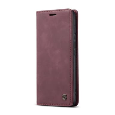 CASEME Retro tegnebog taske til Samsung Galaxy S21 Vinrød