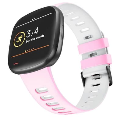 Twin Sport Armbånd Fitbit Sense - Lyserød/hvid