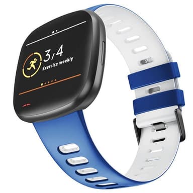 Twin Sport Armbånd Fitbit Sense - Blå/hvid