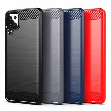 SKALO Samsung A12 Armor Carbon Stødsikker TPU-cover - Grå