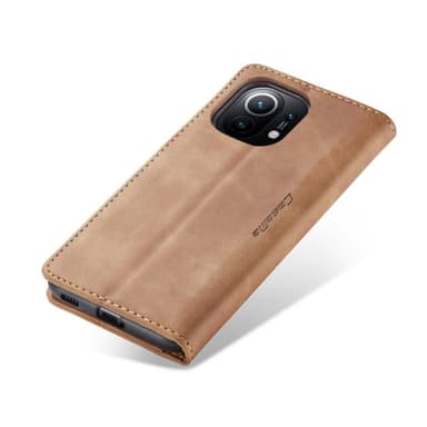 CASEME Retro tegnebog taske til Xiaomi Mi 11 - Brun
