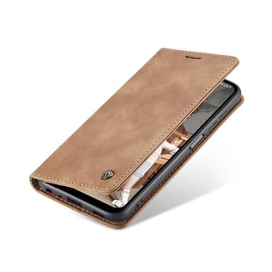 CASEME Retro Pung Taske til Samsung Galaxy A12 - Brun