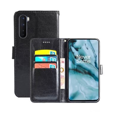 Wallet Cover 3-kort OnePlus Nord  - sort