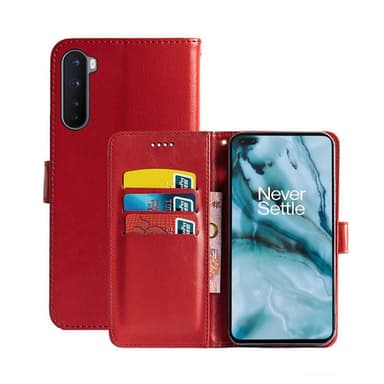 Wallet Cover 3-kort OnePlus Nord  - rød