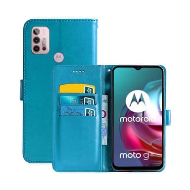 Wallet Cover 3-kort Motorola Moto G30  - Lyseblå