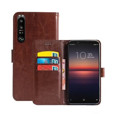Wallet Cover 3-kort Sony Xperia 1 III  - brun