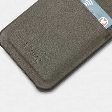 Trunk iPhone 12/iPhone 12 Pro Cover Leather Backcover Grøn