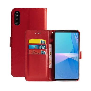 Wallet Cover 3-kort Sony Xperia 10 III  - rød