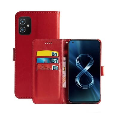 Wallet 3-kort til Asus Zenfone 8 (ZS590KS)  - rød