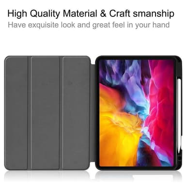 Til iPad Pro 11 2021 Trifoldet Stand Tabletetui Cover - Sort