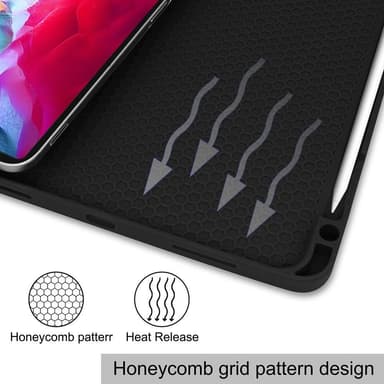 Til iPad Pro 11 2021 Trifoldet Stand Tabletetui Cover - Sort