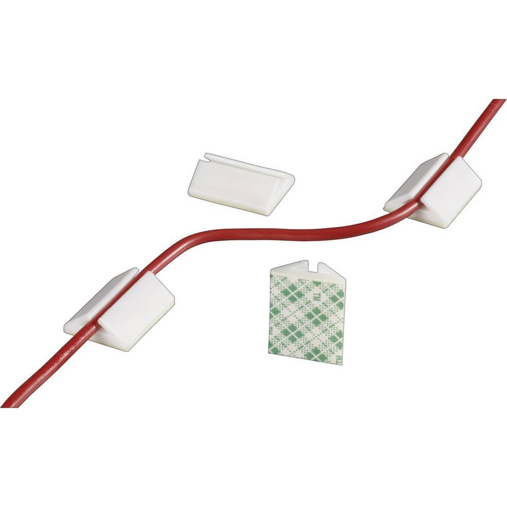 TRU COMPONENTS Kabelholder Selvklæbende 1571994