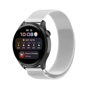 Milanese armbånd Huawei Watch 3 - Sølv