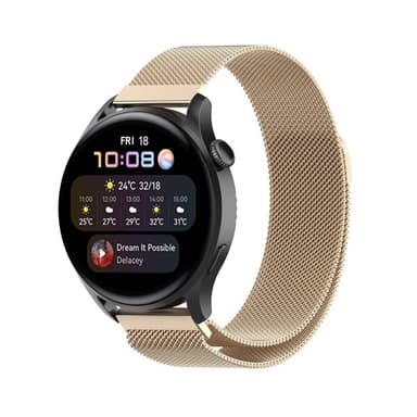 Milanese armbånd Huawei Watch 3 Pro - Vintage Gold