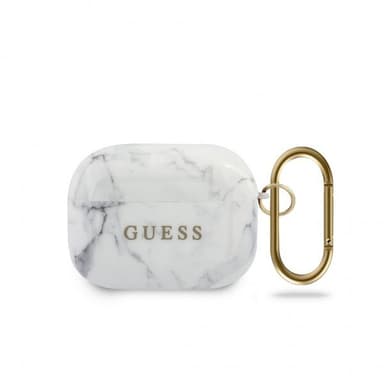Guess AirPods Pro Cover Marble Hvid