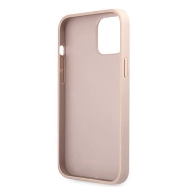 Guess iPhone 12/iPhone 12 Pro Cover Metal Logo Lyserød