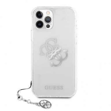 Guess iPhone 12 Pro Max Cover 4G Logo Sølv Klar